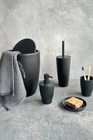 Stewehome Σετ μπάνιου 5 τεμαχίων από πλαστικό Μαύρο
