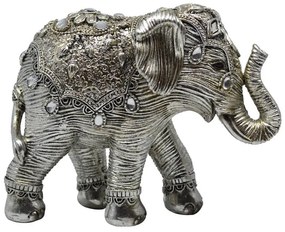 Ελεφαντάκι Διακοσμητικό 815135 10x4x7,5cm Silver Ankor Polyresin