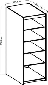 Ντουλάπα Ester 1D3S-Lefkas Oak