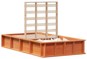 vidaXL Σκελετός Κρεβατιού Καφέ κεριού 90 x 190 cm Μασίφ ξύλο