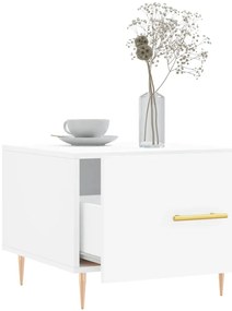 vidaXL Τραπεζάκια Σαλονιού 2 τεμ. Λευκά 50x50x40 εκ Επεξεργασμένο Ξύλο