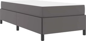 vidaXL Σκελετός Κρεβατιού με στρώμα Γκρι 90 x 190 cm ύφασμα