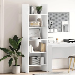 vidaXL Βιβλιοθήκη Λευκή 60 x 35 x 180 εκ. από Επεξ. Ξύλο