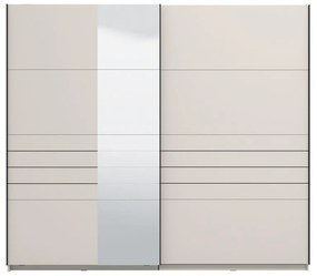 Ντουλάπα Συρόμενη VEYMONT 245 OG με Καθρέπτη Cashmere 245x61x218εκ. 245x61x218 εκ.