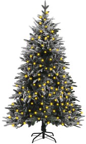 vidaXL Χριστουγεννιάτικο Δέντρο Τεχνητό με LED & Χιόνι 180 εκ PVC & PE