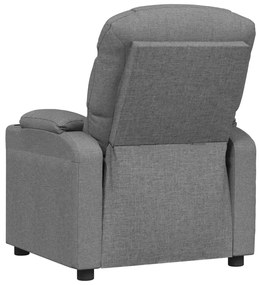 vidaXL Πολυθρόνα με Ανύψωση Ανοιχτό Γκρι Υφασμάτινη