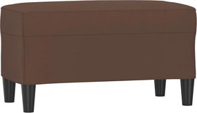 vidaXL Πάγκος Καφέ 70x35x41 εκ. από Συνθετικό Δέρμα