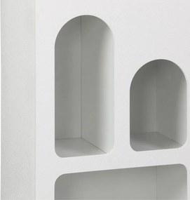Βιβλιοθήκη Emersi pakoworld mdf σε λευκή απόχρωση 48x35x180εκ