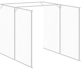 vidaXL Σπιτάκι Σκύλου με Αυλή Ανθρακί 165x1271x181 εκ. Γαλβαν. Χάλυβας