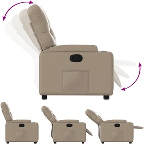 vidaXL Πολυθρόνα Ανακλινόμενη Καπουτσίνο από Συνθετικό Δέρμα