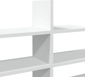 vidaXL Ράφι Τοίχου Λευκό 124,5x18x60,5 εκ. από Επεξεργασμένο Ξύλο