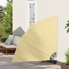 vidaXL Αδιάφανο σκίαστρο μπαλκονιού Άμμος 140 x 140 cm ύφασμα