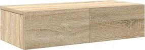 VidaXL Ράφι τοίχου με συρτάρια Δρυς sonoma 60x26,5x15 cm
