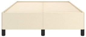 vidaXL Πλαίσιο Κρεβατιού χωρίς στρώμα Κρεμ 120x190 εκ.Συνθ. Δέρμα
