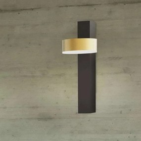 Φωτιστικό Τοίχου Adam/A 1980 8x13x21cm 7W Black-Gold Sikrea Metal,Acrylic