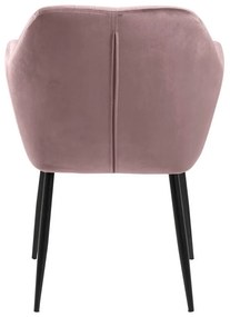 Καρέκλα Oakland 305, Dusty pink, 83x57x61cm, 7 kg, Ταπισερί, Μεταλλικά, Μπράτσα | Epipla1.gr