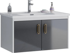 Martin Isabel 80 Anthracite Plywood - Βαση Επιπλου με Νιπτήρα
