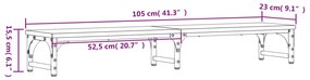 Βάση Οθόνης Καπνιστή Δρυς 105x23x15,5 εκ. Επεξεργασμένο Ξύλο - Καφέ