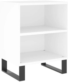 vidaXL Κομοδίνο Λευκό 40 x 30 x 50 εκ. από Επεξεργασμένο Ξύλο