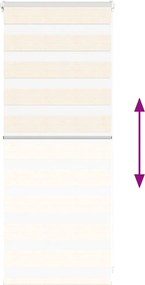 vidaXL Ζέβρα τυφλή μπεζ μάρμαρο Πλάτος υφάσματος 55,9 εκ. Πολυεστέρας