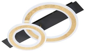 Πλαφονιέρα Φωτιστικό Οροφής LED 20W Circle Μαύρο-Χρυσό 2700/6500K 21433 Fischer Honsel-21433-Μαύρο-Χρυσό 21433