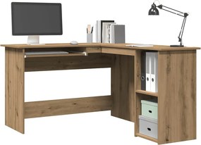 vidaXL Γραφείο Γωνιακό Τεχνίτης Δρυς 120x140x75 εκ Επεξεργασμένο Ξύλο