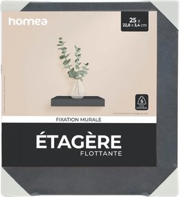 ΡΑΦΙΈΡΕΣ/ΡΆΦΙΑ ΤΟΊΧΟΥ FLOATING SHELF MDF L25*22,8CM BLACK 6RAN790NR