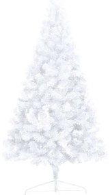vidaXL Χριστ. Δέντρο Μισό Προφωτισμένο Τεχνητό Μπάλες Λευκό 120εκ