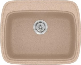 Kitchen Sink Sanitec Classic 313 Inset 58x50 cm Granite Sand