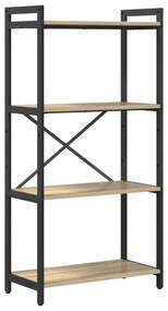 vidaXL Βιβλιοθήκη Sonoma Δρυς 60 x 30 x 118 εκ MDF και Χάλυβας