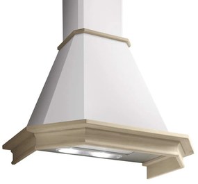 Απορροφητήρας Με Καμινάδα Ρουστίκ Classic 065018002 60cm White-Natural Pyramis Μέταλλο,Ξύλο
