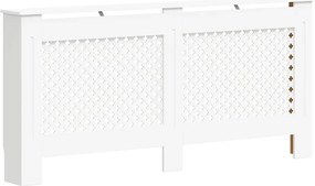 vidaXL Κάλυμμα Καλοριφέρ Λευκό 172 x 19 x 81,5 εκ. από MDF