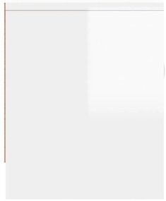 vidaXL Έπιπλο Τηλεόρασης Γυαλ. Λευκό 102x30x37,5 εκ Επεξεργασμένο Ξύλο