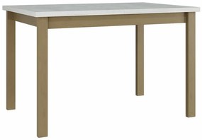 Τραπέζι Victorville 125, Sonoma οξιά, Άσπρο, 76x80x120cm, 30 kg, Επιμήκυνση, Πλαστικοποιημένη μοριοσανίδα, Ξύλο, Μερικώς συναρμολογημένο, Ξύλο: Οξιά