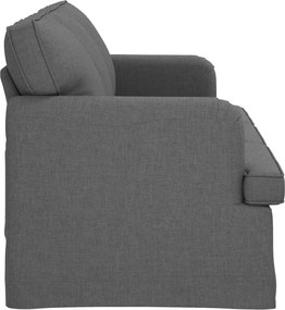 vidaXL Καναπές Σκούρο Γκρι