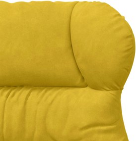 vidaXL Πολυθρόνα Κίτρινο 69 x 74 x 93 εκ. Βελούδο