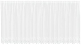 vidaXL Κουρτίνα Δαντέλας με κουρτίνες Floral Λευκό 500 x 180 εκ. Πολυεστέρας