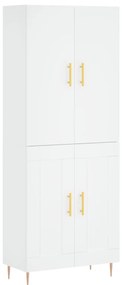 vidaXL Ντουλάπι Λευκό 69,5x34x180 εκ. από Επεξεργασμένο Ξύλο