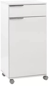 Ντουλάπι Diamond Megapap τροχήλατο σε χρώμα λευκό 50x40x100εκ.-GP009-0045