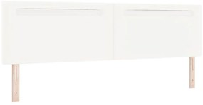 vidaXL Κεφαλάρι Επιτοίχιο με κεφαλάρι Λευκό 200 cm PVC