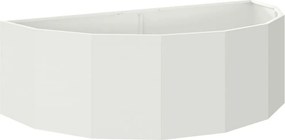 vidaXL Γλάστρα Λευκό 120 x 60 x 35 cm Ατσάλι