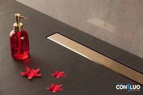 Karag Confluo Frameless Line Oro - Γραμμικό Σιφώνι Δαπέδου Χρυσο - 30 εκ.