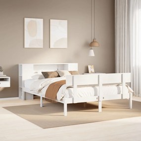 vidaXL Κρεβάτι Βιβλιοθήκη Χωρίς Στρώμα 120x200 εκ Μασίφ Ξύλο Πεύκο