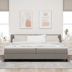 vidaXL Κρεβάτι box spring με στρώμα με στρώμα Taupe 200 x 200 cm