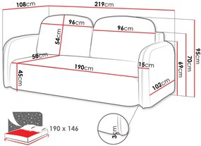 Καναπές - κρεβάτι Ravello -Beige