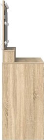 vidaXL Τραπέζι περιποίησης με ράφι Δρύς Sonoma 100 x 41 x 135 εκ.
