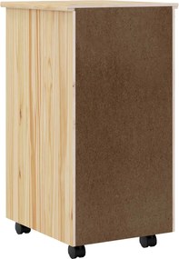 vidaXL Κινητό Ντουλάπι με Γραφείο με τροχούς MOSS Διαφανής Βερνίκι