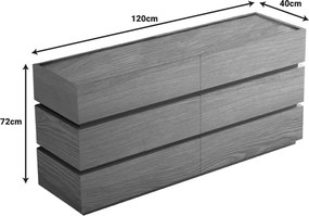 Συρταριέρα Sonlen pakoworld mdf σε oak απόχρωση 120x40x72εκ