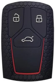 Θήκη κλειδιού για αυτοκίνητα Audi 2008-02, εύκαμπτη, μαύρη