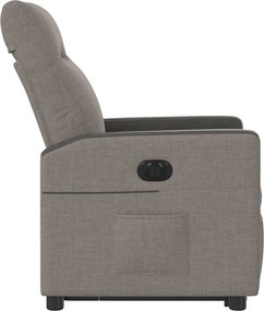 vidaXL Πολυθρόνα Ηλεκτρική Ανακλ.Taupe Υφασμάτινη